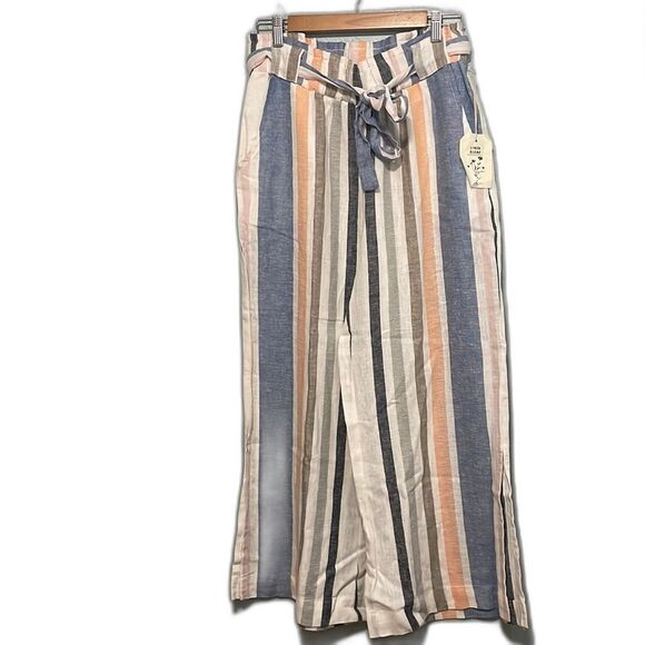 NWT Indigo Rein stripe linen blend pants - Picture 1 of 7